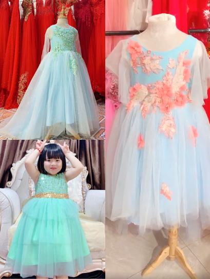 pastel blue occasion dress