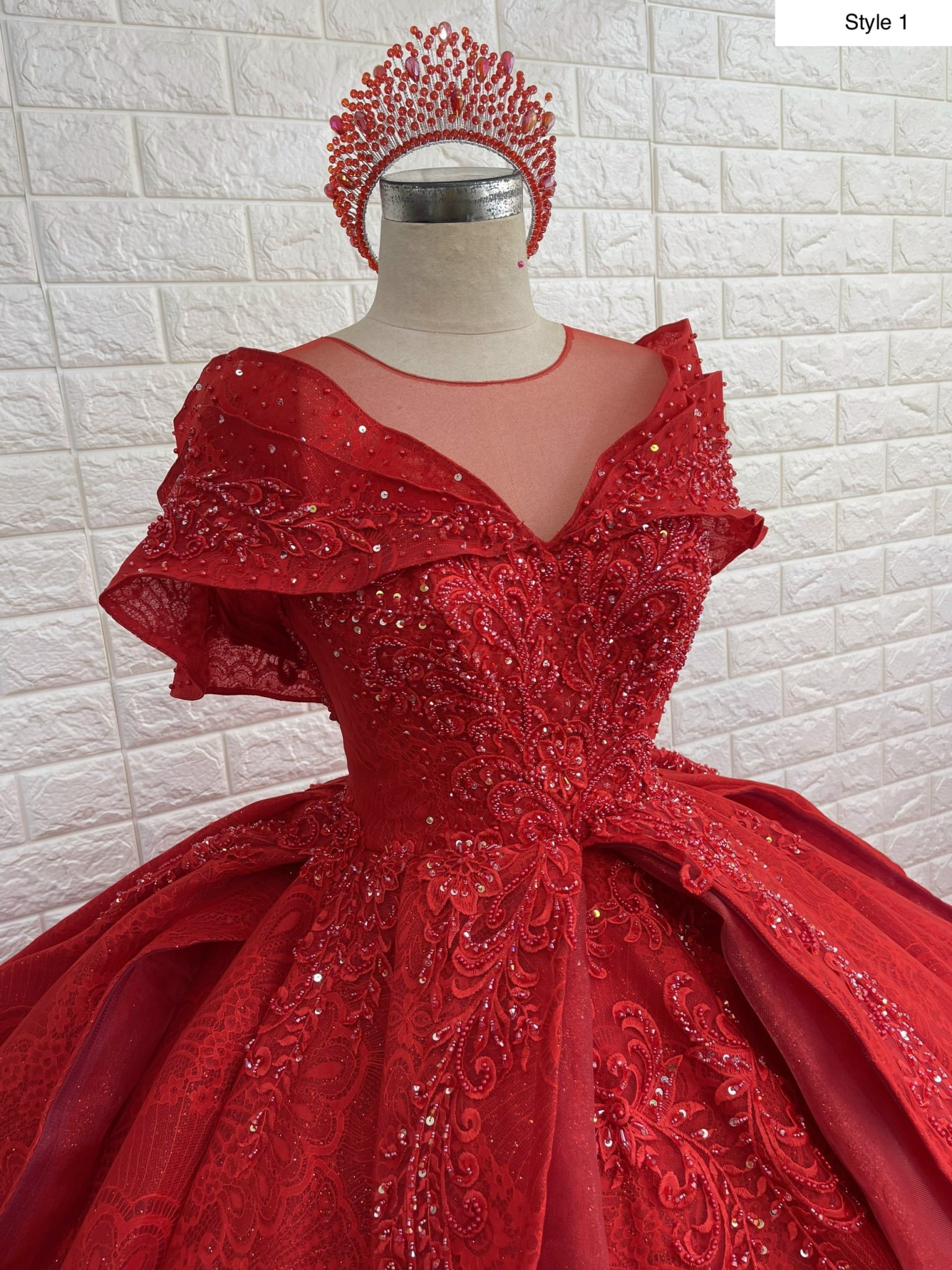 Light Gold Debut Gown Layered Princess Ball Gown Wedding Dresses 22216 –  Viniodress