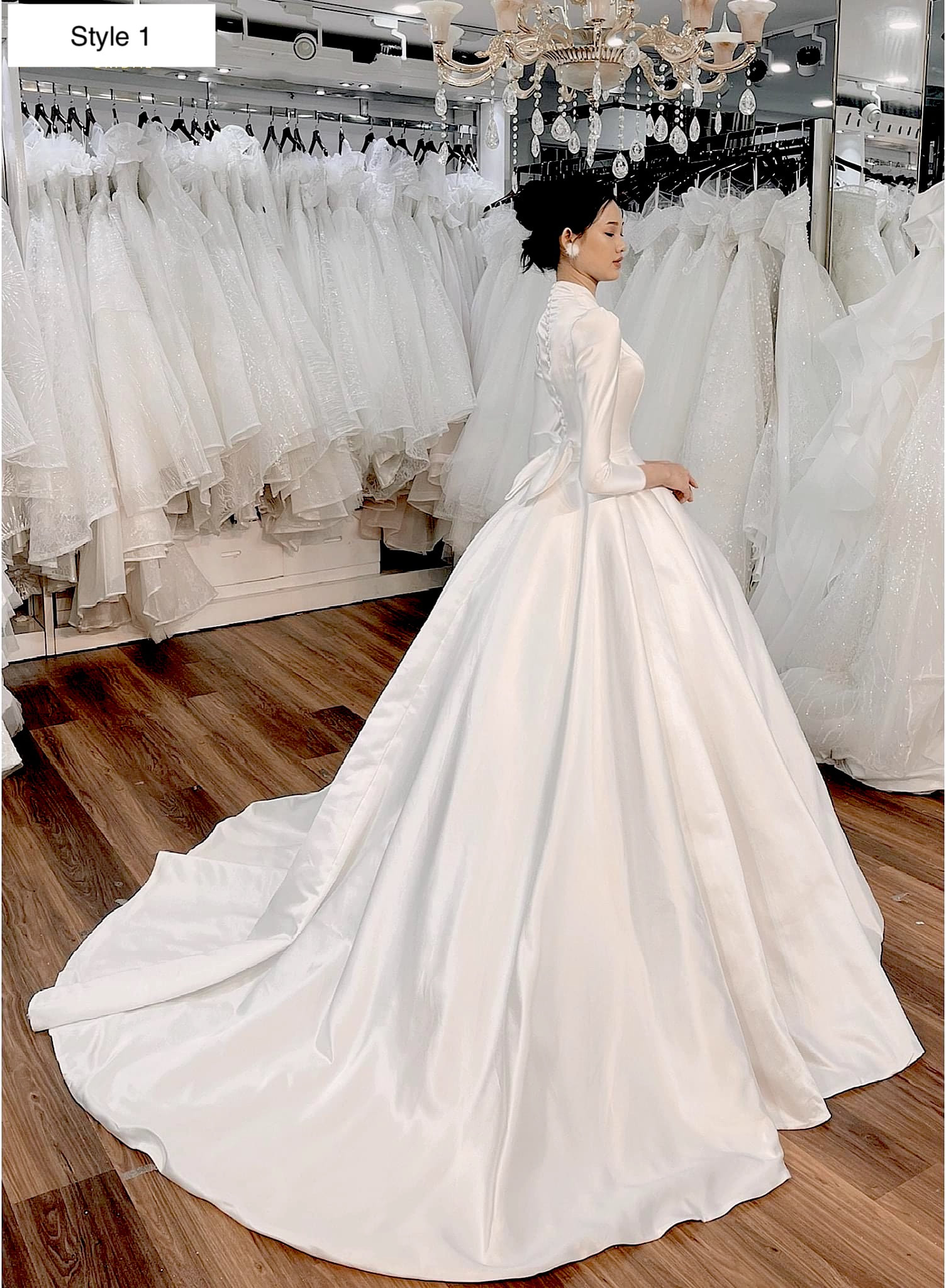 F191065 Sweetheart Strapless Satin Ball Gown Wedding Dress
