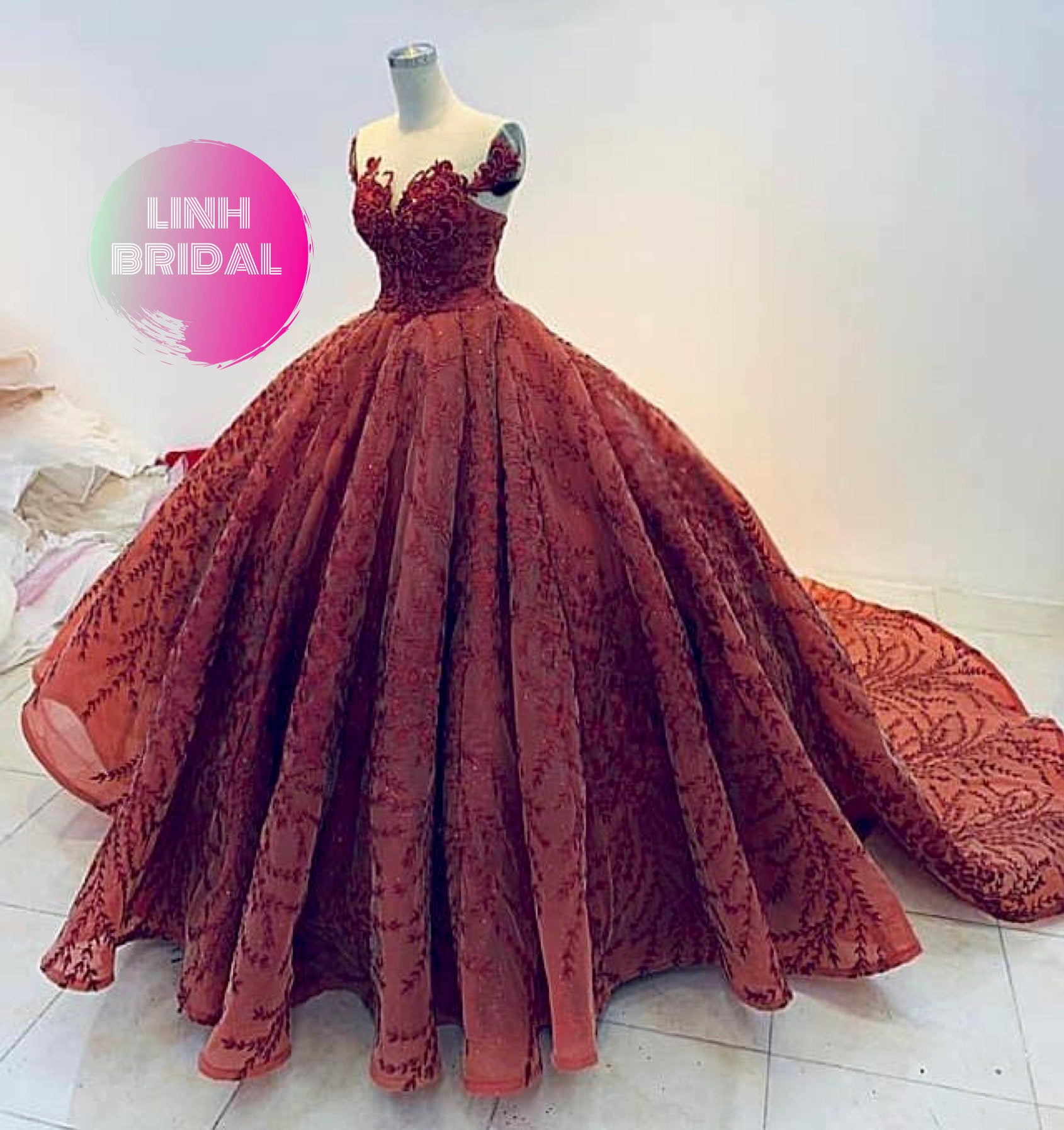 Maroon RawSilk Gown with Zardosi Highlights | Wedding dresses for girls,  Indian wedding gowns, Bride reception dresses