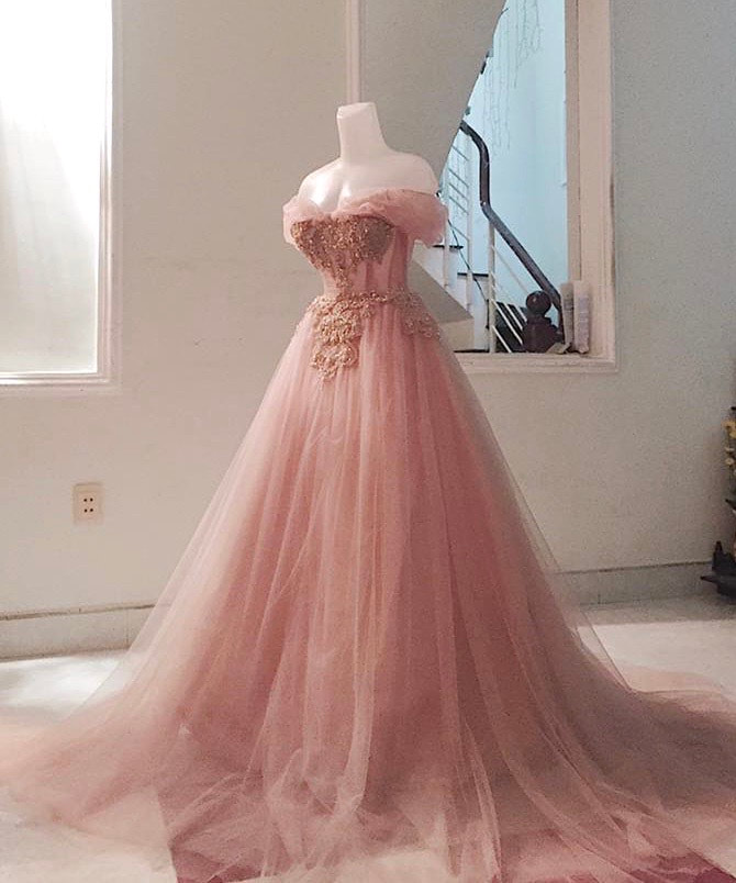 light pink gown