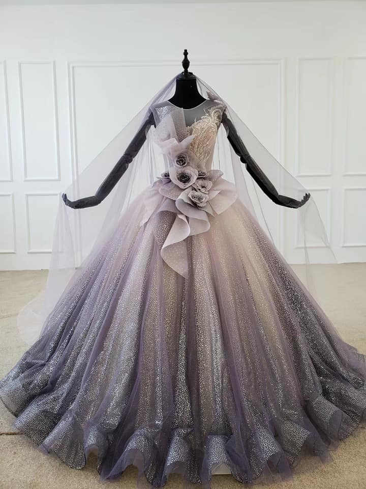 dramatic ball gown wedding dress