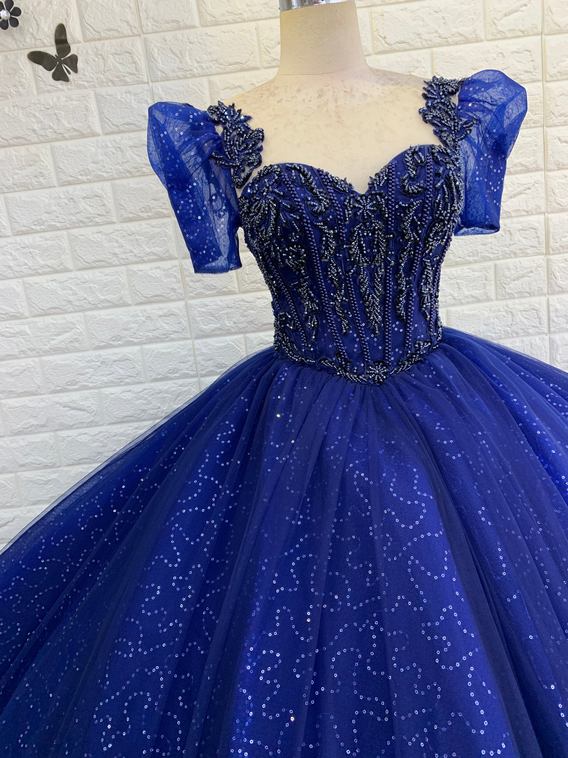 2022 Royal Blue Mermaid Blue Mermaid Prom Dress For Plus Size Black Girls  With Keyhole Neck, Long Sleeves, And 3D Florals Elegant Formal Evening Gown  For African Evening Parties From Bridalstore, $144.28 |