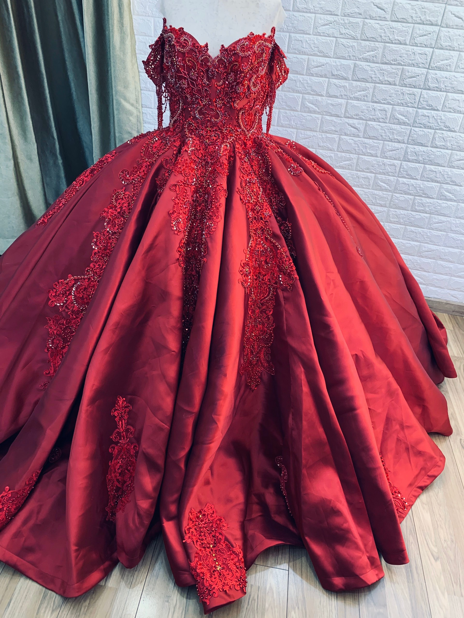 Red ball gown#vaish | Ball gowns, Red ball gowns, Red ball gown