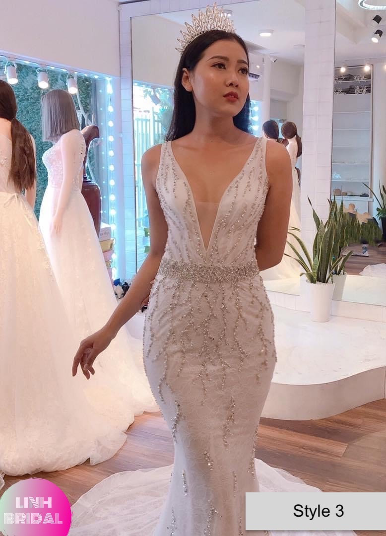 Slip Dress PDF Sewing Pattern V-Neckline Wedding Gown