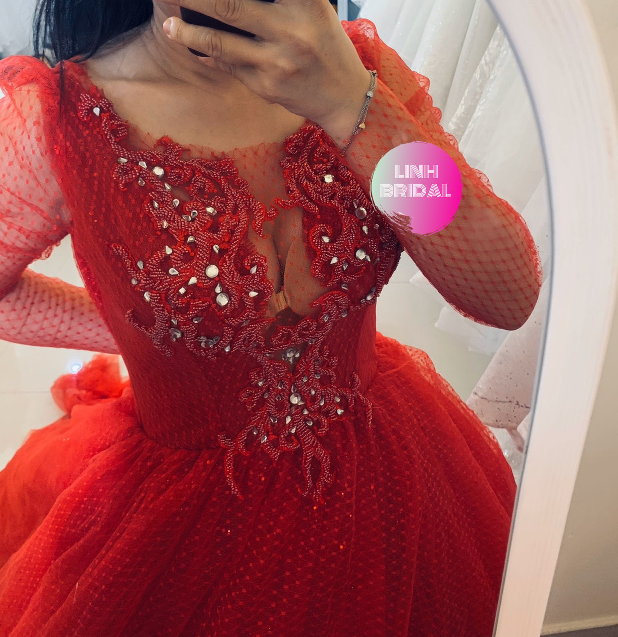 Vermelho Sparkly Quinceanera Vestidos 2021 Lace Applique Frisado