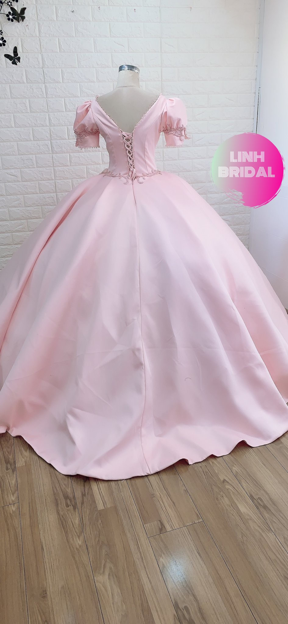 Buy Blush Pink Cold-Shoulder Drape Gown | Nidhika Shekhar