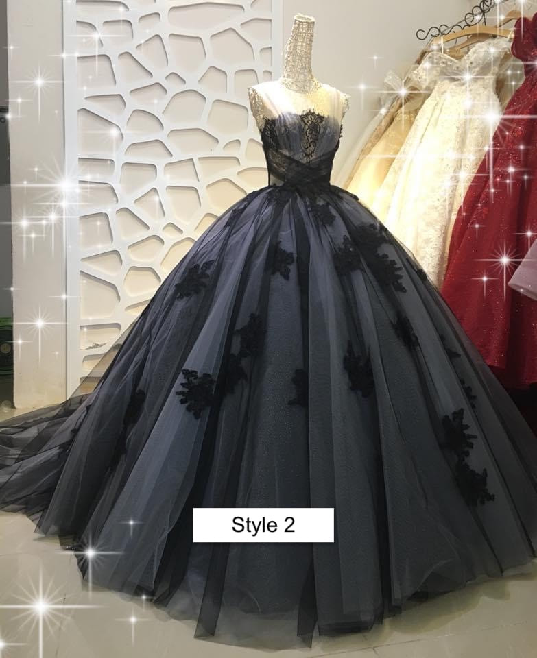 Black Wedding Dress with Flared Skirt | Sophia Tolli
