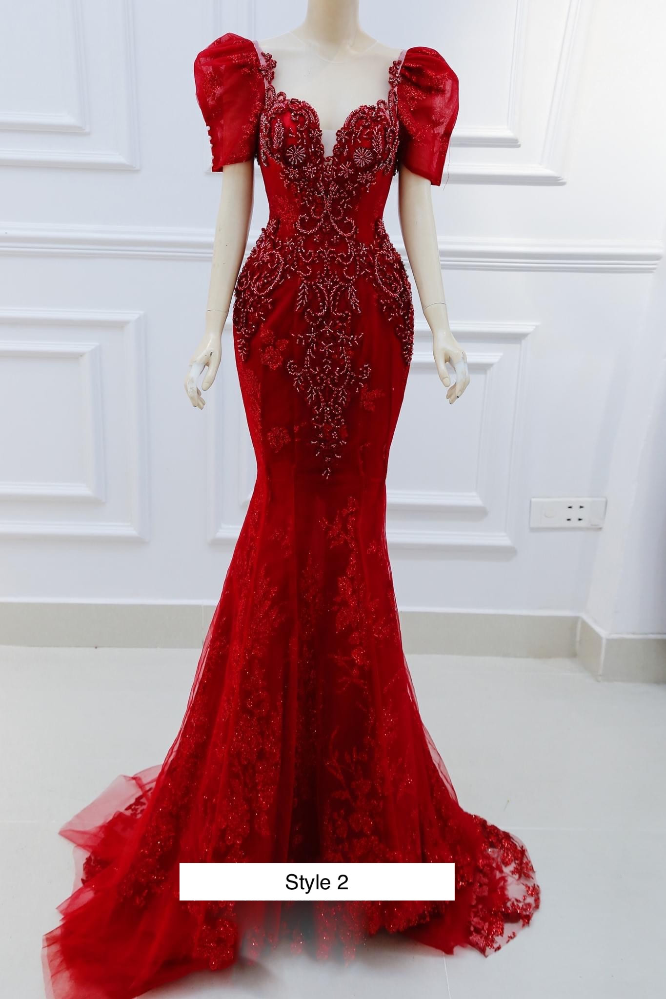 Red Sequin Beaded Mermaid Feather Evening Gown With V Neck And Long Sleeves  Luxury Prom Gown With Ruffle Open Back And Sweep Train For Formal Parties  From Huifangzou, $30.99 | DHgate.Com