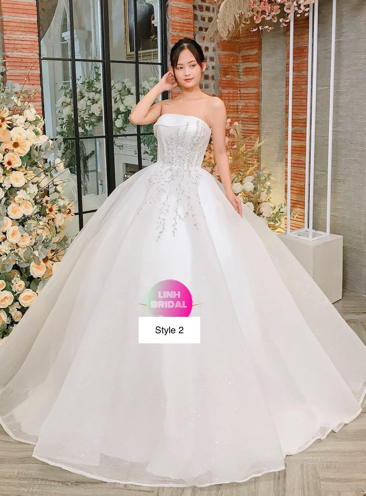 Sparkle off the shoulder sweetheart neck white wedding ball gown with ...