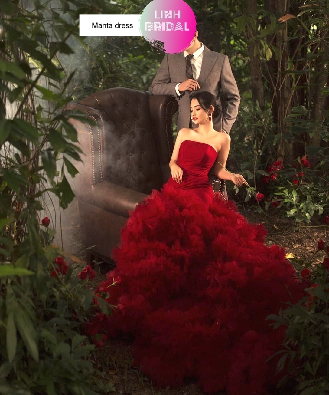 Bride In Gorgeous Red Gown For Pre Wedding Photoshoot - Shaadiwish