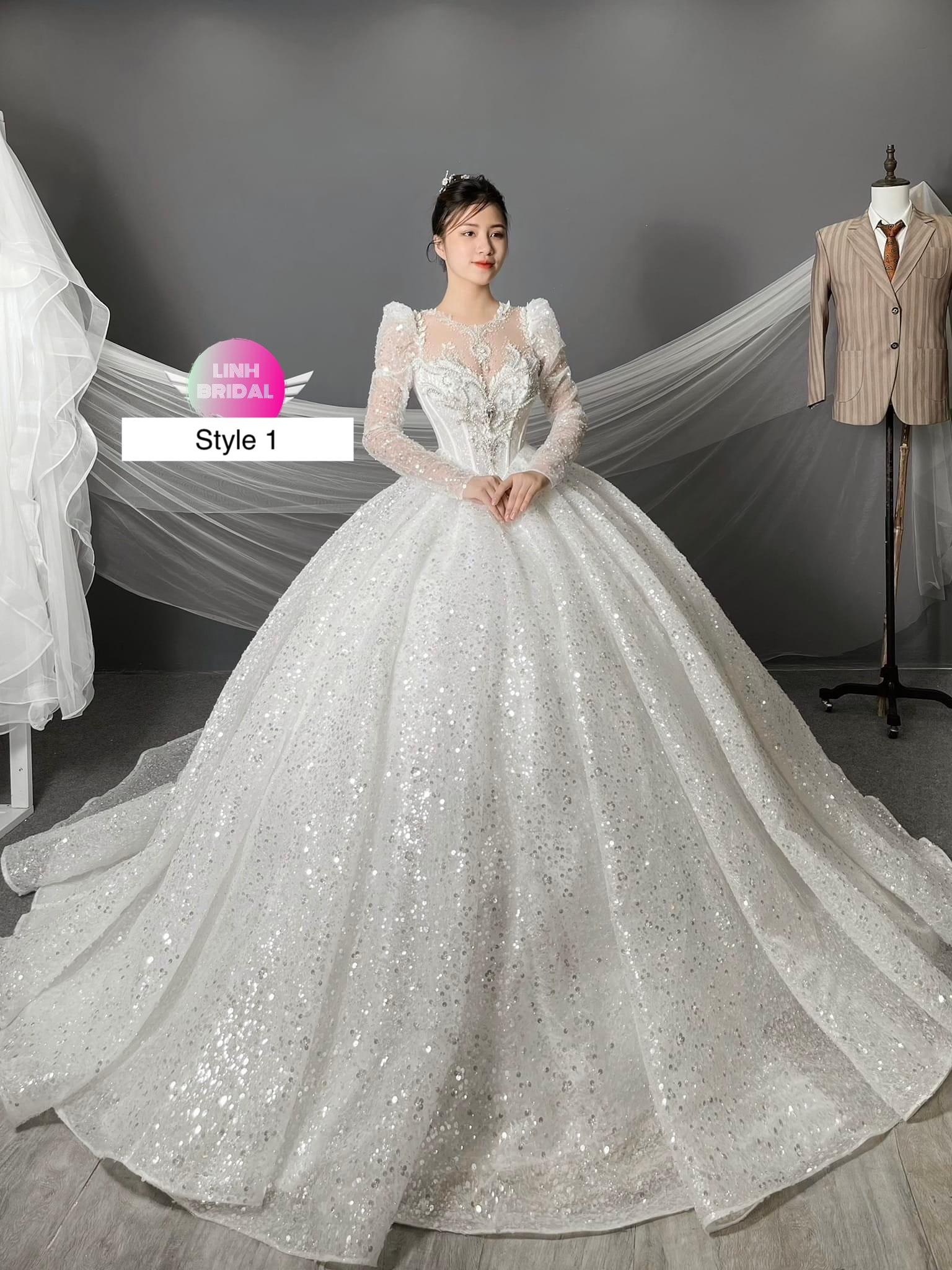 Sparkly Ballgown with Glitter Tulle | Stella York Wedding Dresses