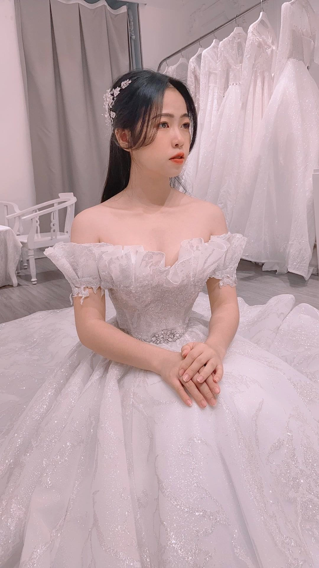 Modern Princess Ballgown Wedding Dress with Side Cutouts