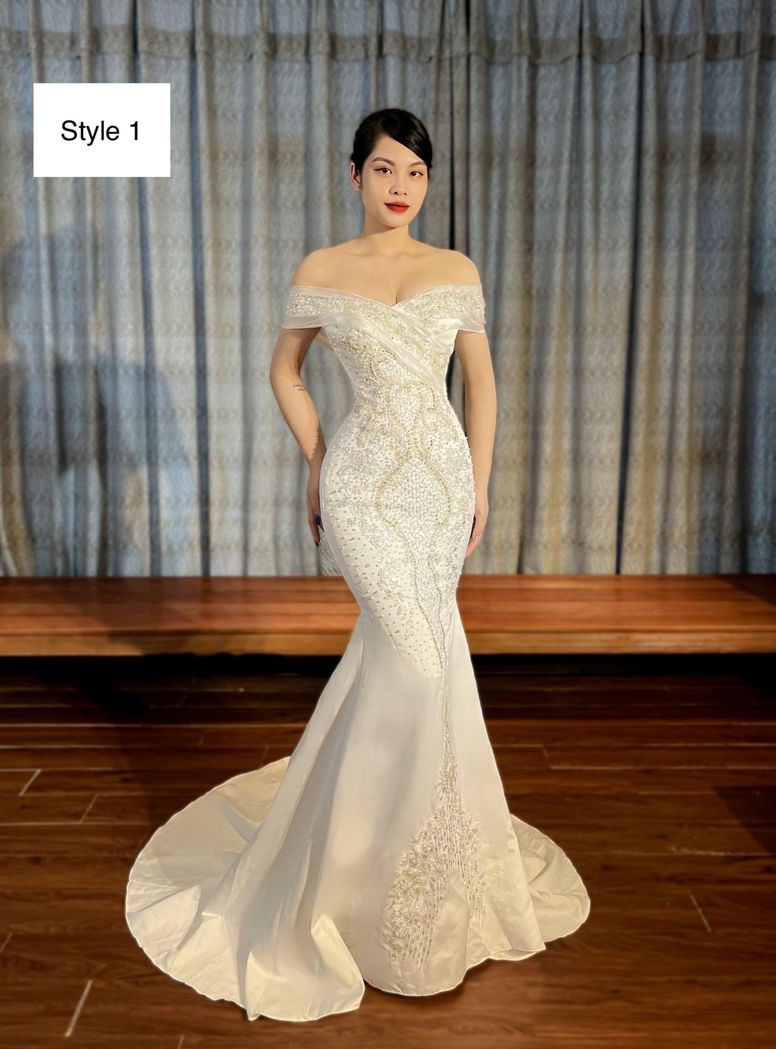 Off Shoulders Fishtail Wholesale Wedding Dresses with Half Sleeves –  Efashiongirl Wholesale